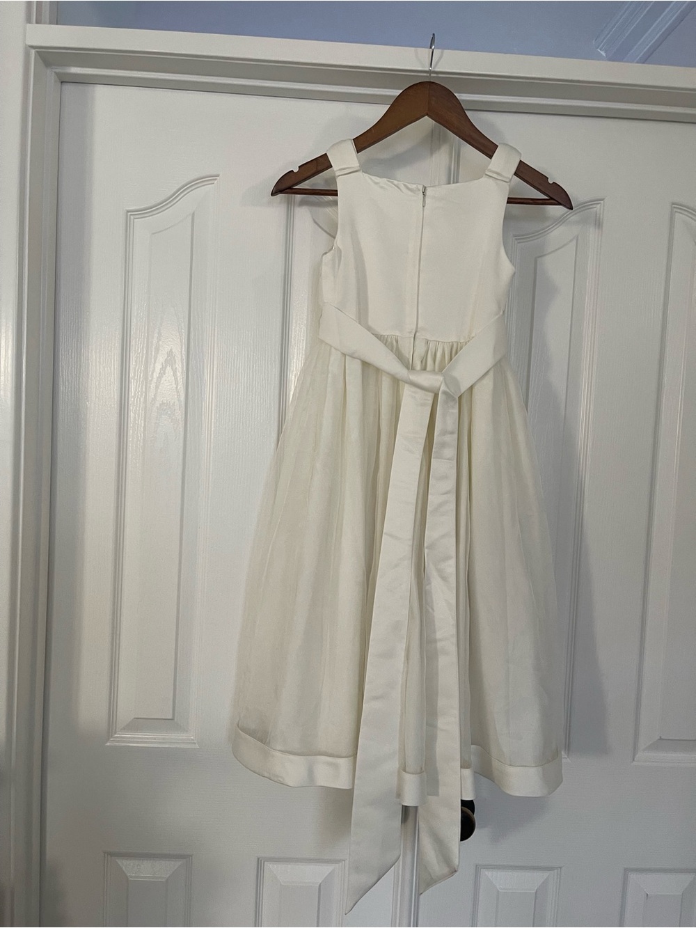 Cinderella Ivory Quilted Bodice Flower Accent Dress - Picture 3 of 9
